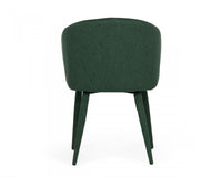 Set of Two Green Fabric Wrapped Dining Chairs