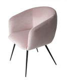 Pink Velvet Modern Dining Chair