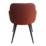 Orange and Black Linen Ergo Modern Dining Chair