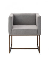 Gray Antique Velvet Brass Dining Chair