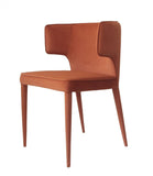 Orange Velvet Wrapped Dining Chair