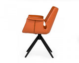 Cognac Faux Leather Dining Chair