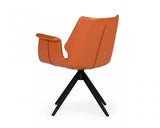 Cognac Faux Leather Dining Chair