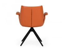 Cognac Faux Leather Dining Chair