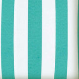 17" X 17" Turquoise And White Zippered Polyester Striped Throw Pillow Cover
