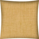 17" X 17" Golden Straw Zippered Polyester Solid Color Throw Pillow Cover