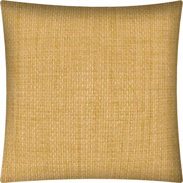 17" X 17" Golden Straw Zippered Polyester Solid Color Throw Pillow Cover