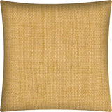 17" X 17" Golden Straw Zippered Polyester Solid Color Throw Pillow Cover