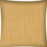 17" X 17" Golden Straw Zippered Polyester Solid Color Throw Pillow Cover