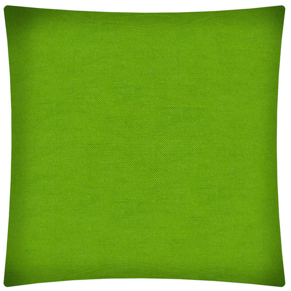 17" X 17" Lime Zippered Polyester Solid Color Throw Pillow Cover