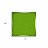 17" X 17" Lime Zippered Polyester Solid Color Throw Pillow Cover