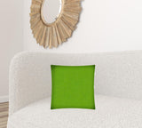 17" X 17" Lime Zippered Polyester Solid Color Throw Pillow Cover