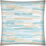 17x17 Light Blue Tan And Cream Zippered Polyester Geometric Throw Pillow Cover