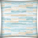 17x17 Light Blue Tan And Cream Zippered Polyester Geometric Throw Pillow Cover