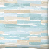 17x17 Light Blue Tan And Cream Zippered Polyester Geometric Throw Pillow Cover