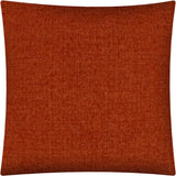17x17 Brick Red Zippered Polyester Solid Color Throw Pillow Cover