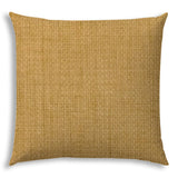 20" X 20" Golden Straw Zippered Polyester Solid Color Throw Pillow Cover