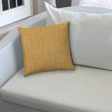 20" X 20" Golden Straw Zippered Polyester Solid Color Throw Pillow Cover