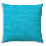 20" X 20" Turquoise And Aqua Blue Zippered Polyester Solid Color Throw Pillow Cover