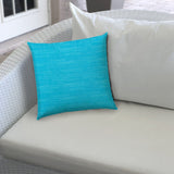 20" X 20" Turquoise And Aqua Blue Zippered Polyester Solid Color Throw Pillow Cover