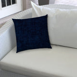 20" X 20" Medium Blue And Dark Blue Zippered Polyester Solid Color Throw Pillow Cover