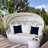 20" X 20" Medium Blue And Dark Blue Zippered Polyester Solid Color Throw Pillow Cover