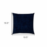 20" X 20" Medium Blue And Dark Blue Zippered Polyester Solid Color Throw Pillow Cover