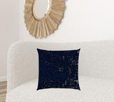 20" X 20" Medium Blue And Dark Blue Zippered Polyester Solid Color Throw Pillow Cover