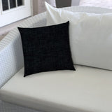 20" X 20" Gray And Black Zippered Polyester Solid Color Throw Pillow Cover