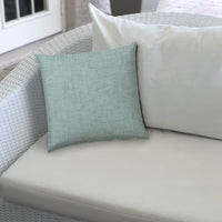 20" X 20" Seafoam Zippered Polyester Solid Color Throw Pillow Cover