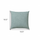 20" X 20" Seafoam Zippered Polyester Solid Color Throw Pillow Cover