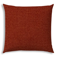 20" X 20" Brick Red Zippered Polyester Solid Color Throw Pillow Cover
