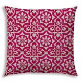 20? Pink Medallion Indoor Outdoor Zippered Pillow Cover