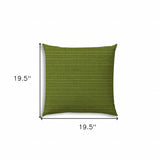 20" X 20" Kiwi Zippered Polyester Solid Color Throw Pillow Cover