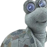 14" Grey Standing Up Snail Mosaic Tile Indoor Outdoor Statue