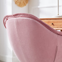 Modern Pink Home or Office Swivel Accent Chair