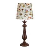 Brown Candlestick Woodland Birds Shade Table Lamp