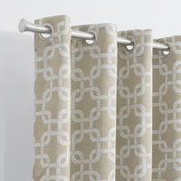 84? Sand Interlock Pattern Window Curtain Panel