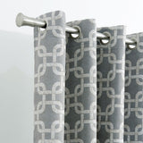 84? Silver Interlock Pattern Window Curtain Panel