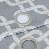 84? Silver Interlock Pattern Window Curtain Panel