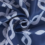84? Navy Interlock Pattern Window Curtain Panel