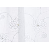 Set of Two 84"  White Beaded Floral Embroidered Window Panels