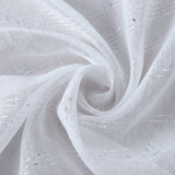 Set of Two 96"  White Shimmery Window Curtain Panels