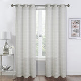 Set of Two 96"  Beige Shimmery Window Curtain Panels