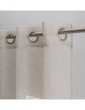 84? Tan Ribbon Embellished Window Curtain Panel