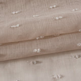 84? Tan Ribbon Embellished Window Curtain Panel