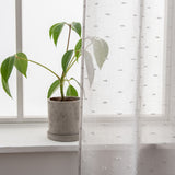 96? Gray Ribbon Embellished Window Curtain Panel