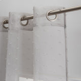 96? Gray Ribbon Embellished Window Curtain Panel