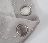 96? Gray Ribbon Embellished Window Curtain Panel