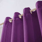 Set of Two 84"  Purple Solid Modern Window Panels